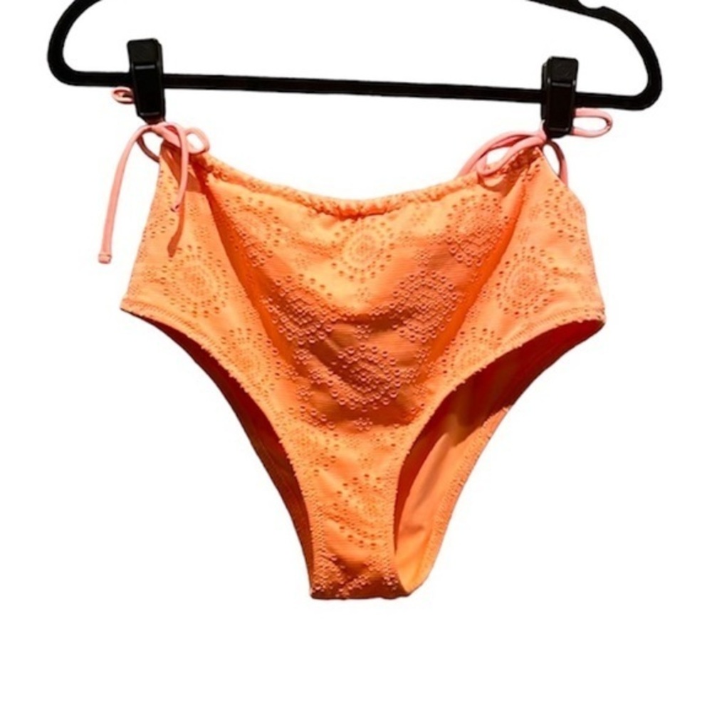 New Aerie Women’s Melon Orange High Rise String Side Tie Bikini Bottoms